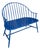 Royal Blue Enamel Aluminum Windsor Bench For Sale