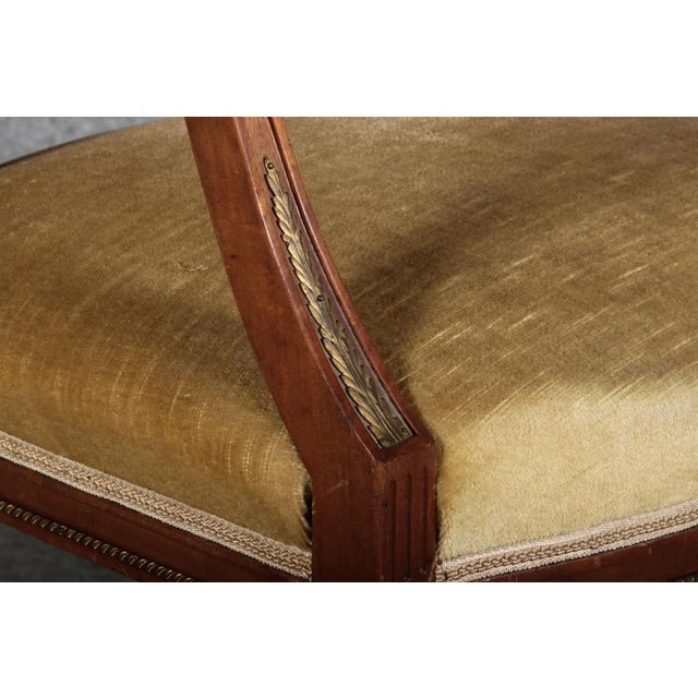 Early 19th Century Set of Antique Empire Armchairs with Bronze Applications, 1800 For Sale - Image 5 of 18