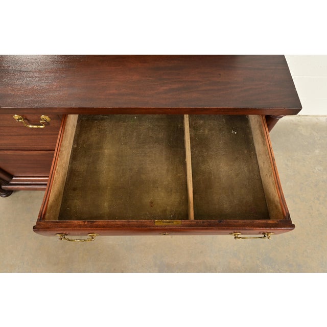 Wood Antique American Empire Mahogany Sideboard With Mirrored Backsplash, Circa 1890s For Sale - Image 7 of 14