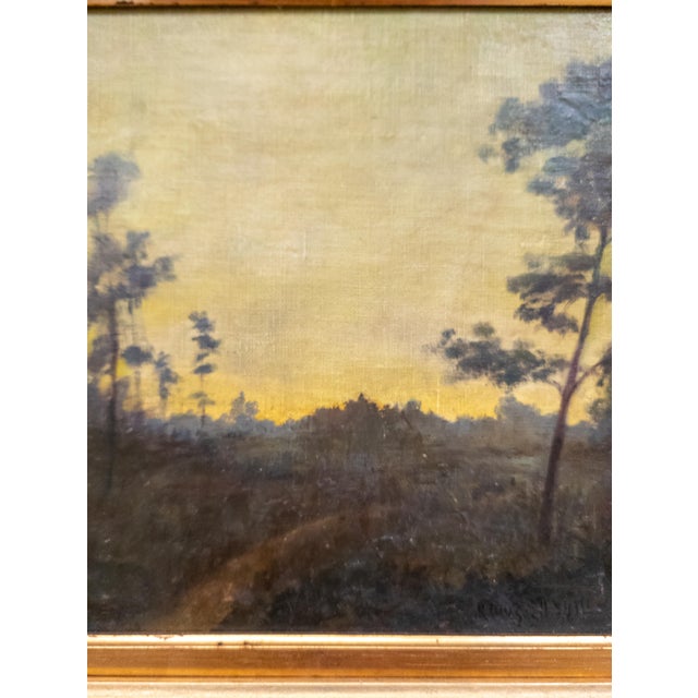 1910's American Tonalist Landscape Painting by Robertson Kirtland Mygatt 1911 For Sale - Image 12 of 17