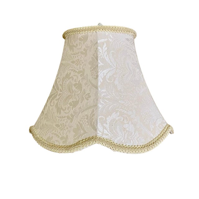 Vintage French Country Style Shabby Chic Swing Arm Wall Sconce With Damask Shade For Sale In Pittsburgh - Image 6 of 7