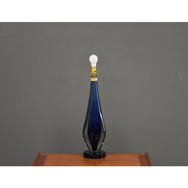 Mid-Century Modern 1960s Vetri Murano Glass Table Lamp For Sale - Image 3 of 7