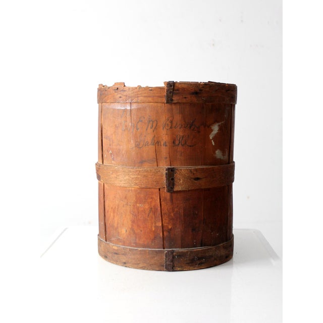 Farmhouse Antique Wooden Barrel For Sale - Image 3 of 12