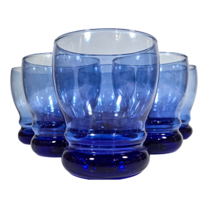 Bangled Cobalt Lowballs- Set of Six
