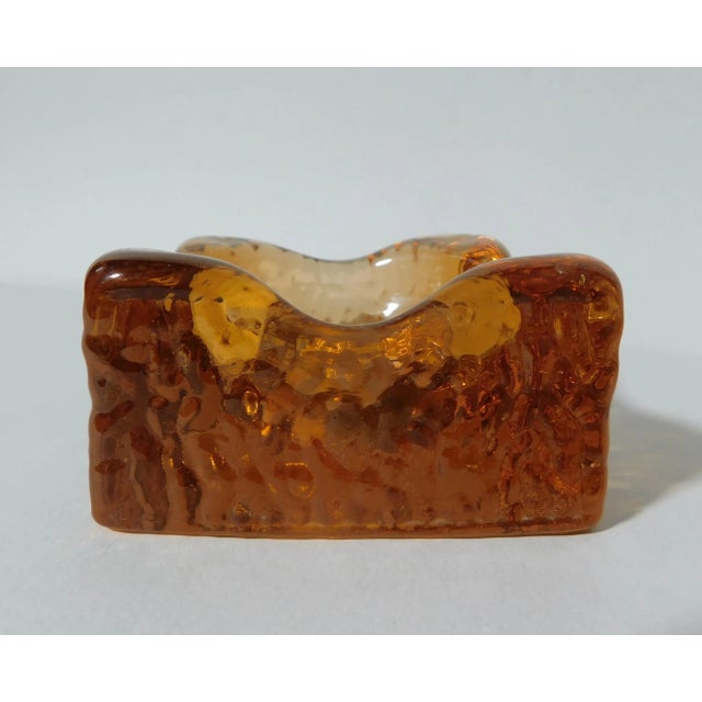 1960s Amber Murano Ashtray or Bowl For Sale - Image 4 of 6