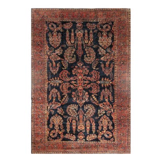 1900 - 1909 Navy Antique Mohajeran Sarouk For Sale