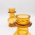 Vintage Amber Hyacinth Vase by Tamara Aladdin for Riihimaki Lasi, 1960s, Set of 2 For Sale - Image 3 of 6