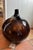 Shabby Chic Antique Large French Amber Glass Demijohn For Sale - Image 3 of 8