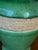 Traditional Vintage Green Glazed Ceramic Vase With Natural Fiber Wrap For Sale - Image 3 of 11