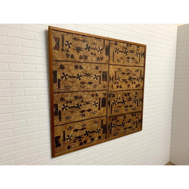 Tribal South Pacific Bark Cloth Design For Sale - Image 3 of 13