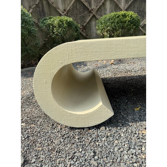 Ivory Handsome Mid-Century Modern Scroll Coffee Table in the Style of Karl Springer For Sale - Image 8 of 9