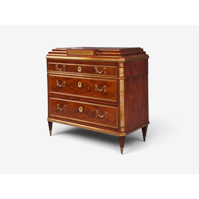 Russian Neoclassical, Commode, Crotch Mahogany, Bronze, Baltic States, 1860s For Sale In New York - Image 6 of 16