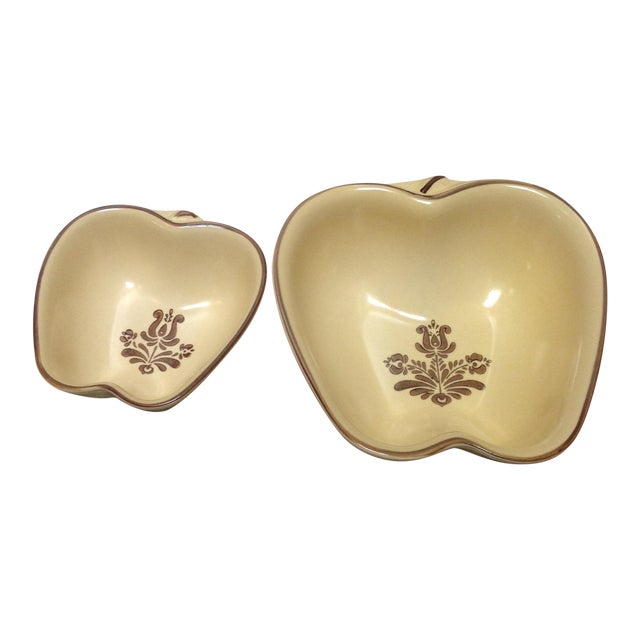 Apple-Shaped Serving Dishes - A Pair For Sale