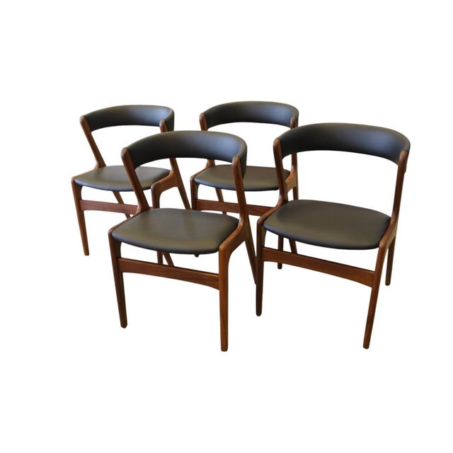 Danish Fire Chair in Teak and Black Leather by Kai Kristiansen, 1960s For Sale - Image 10 of 18