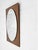 Round Mirror in Square Wooden Frame, 1970s For Sale - Image 3 of 7