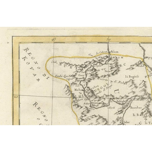 Nubia and Abyssinia Venetian Map of Northeast Africa from Zatta, 1784 For Sale - Image 3 of 9