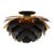 Chapman & Myers for Visual Comfort Signature Cynara Large Flush Mount in Matte Black & Gild For Sale