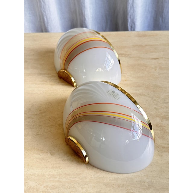 Mid-Century Modern Murano Glass Swirl Striped Sconce, 1970 For Sale - Image 3 of 18