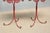 Metal French Red and Black Tripod Gueridon Tables in the style of Emilio Terry, 1950s, Set of 2 For Sale - Image 7 of 14