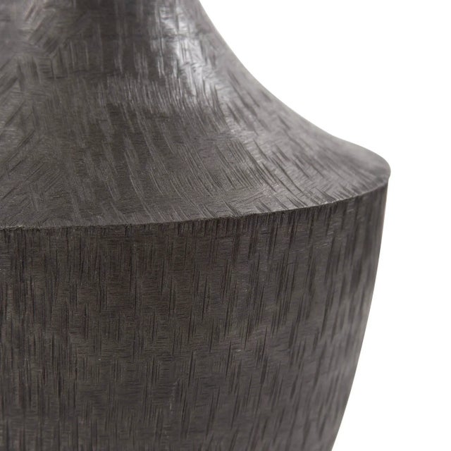 Modern The Etched Crossways Curved Neck Vase, Small For Sale - Image 3 of 9