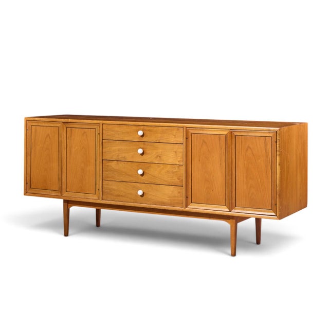 Mid-Century Modern Kipp Stewart for Drexel Declaration Mid Century Walnut Credenza For Sale - Image 3 of 12