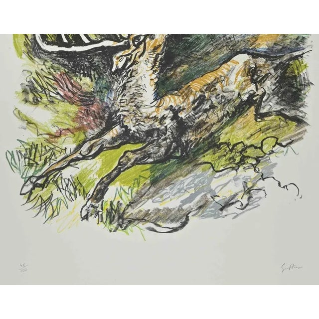 Homage to Albrecht Durer is a lithograph realized by Renato Guttuso in 1980. Hand-signed on the lower. Numbered, edition...