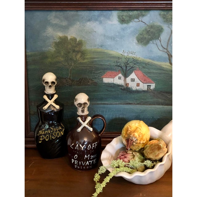 Name Your Poison Skull Crossbones Decanter Pirate Halloween For Sale - Image 12 of 12