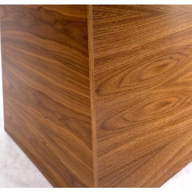 Herman Miller Large Modern Studio Square Walnut Pyramid Shape Base Dining Conference Table For Sale - Image 4 of 13