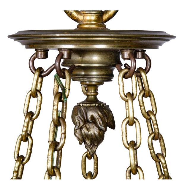 Late 18th Century Empire Style Bronze Chandelier For Sale - Image 5 of 12
