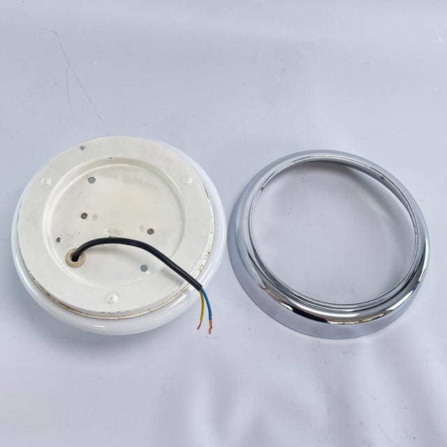 Silver Vintage German Ceiling Lamp from Glashütte Limburg, 1970s For Sale - Image 8 of 10