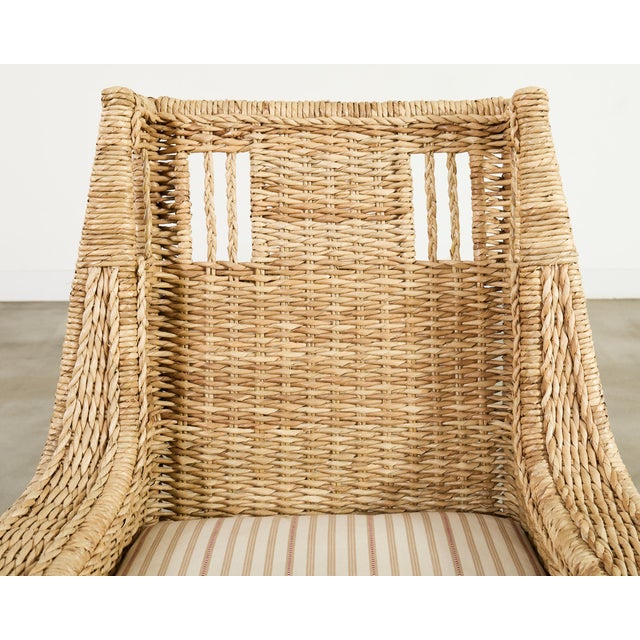 Ralph Lauren Ralph Lauren Organic Modern Woven Seagrass Wicker Armchair For Sale - Image 4 of 18