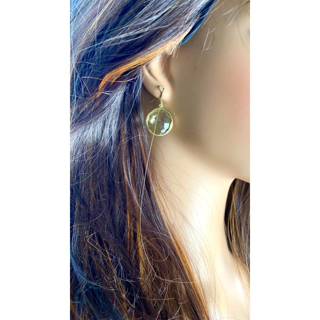 18k Gold Large Green Prasiolite Drop Earrings From Ippolita Lollipop Collection, A Pair For Sale - Image 9 of 11