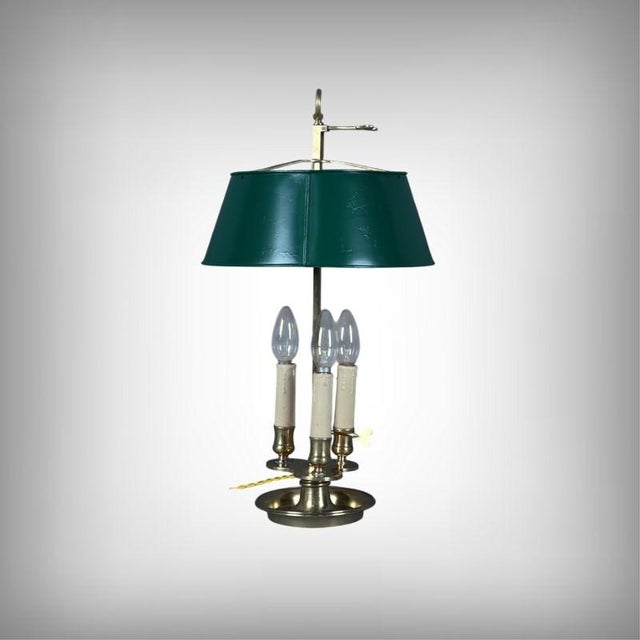 Empire Style Brass Bouillotte Lamp, Late 19th Century, in Good conditions. Designed before 1890 European Plug (up to...
