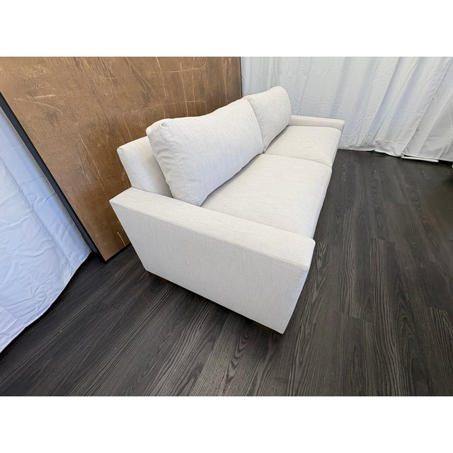 Rh Maxwell 8' Classic Sofa — 2-Cushion | Perennials Performance Linen Weave | Dove For Sale - Image 17 of 18