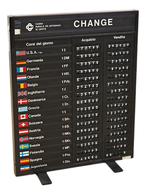 Vintage Currency Exchange Board