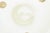 Vintage Murano Round Flower Glass Bowl, White With Gold Aventurine, 1980's, Italy For Sale - Image 9 of 9