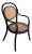 Early 20th Century Children Size Vienna Secession Bent Oak & Cane Bistro Armchair Attributed to Thonet No.016 For Sale