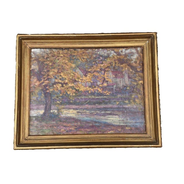 Charles Louis Auguste Weisser, Village Landscape, Late 19th Century, Oil on Canvas, Framed For Sale - Image 12 of 12