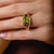 1980s 1980s David Yurman Peridot Amethyst 14k Yellow Gold Three Stone Ring, Size 6.25 For Sale - Image 5 of 6