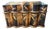 Vintage Gold and Black Chinoiserie Box With Bamboo Motif For Sale