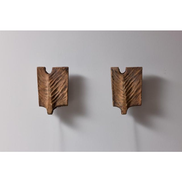Ceramic Palme Wall Lamps by Georges Jouve, 1960s, Set of 2 For Sale - Image 3 of 13