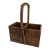 Vintage Rattan Wine Carrying Basket For Sale