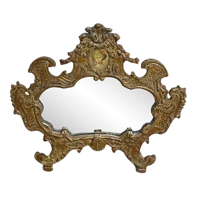 Antique Venetian Portrait Mirror For Sale