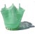 Art Deco Vintage Murano Jade Green Threads and Gold Flecks Italian Art Glass Decorative Fazzoletto Vase For Sale - Image 3 of 8