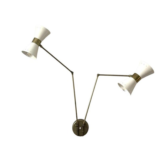 Adjustable Double-Arm Wall Lamp For Sale - Image 6 of 6