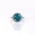 2020s 7.9Ct Blue Zircon Ring With Natural Diamond Halo: Solid 14k Gold, Size 6.75 For Sale - Image 5 of 10