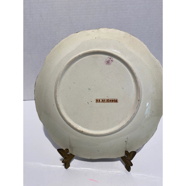 Ceramic Antique British Poppy Decorative Plate For Sale - Image 7 of 8