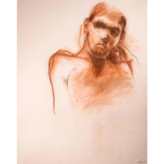 Figurative Betty Woodward-Bosley Wrath Signed Modern Figurative Drawing on Paper Framed For Sale - Image 3 of 10