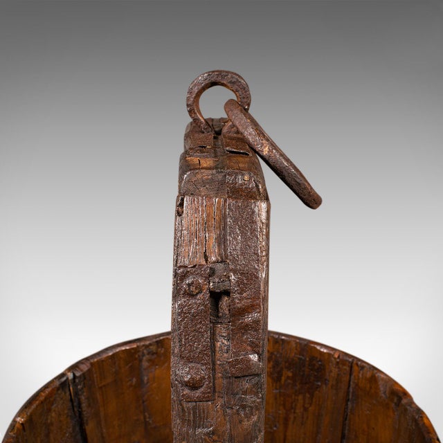 Large Antique Country Garden Well Bucket, English, Planter, Georgian, Fuel Store For Sale - Image 9 of 9