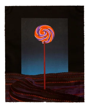 Late 20th Century Night Flower Iv, Surrealist Screenprint